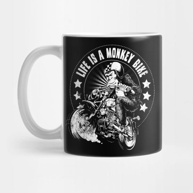 Monkey Bike Ape by Black Tee Inc